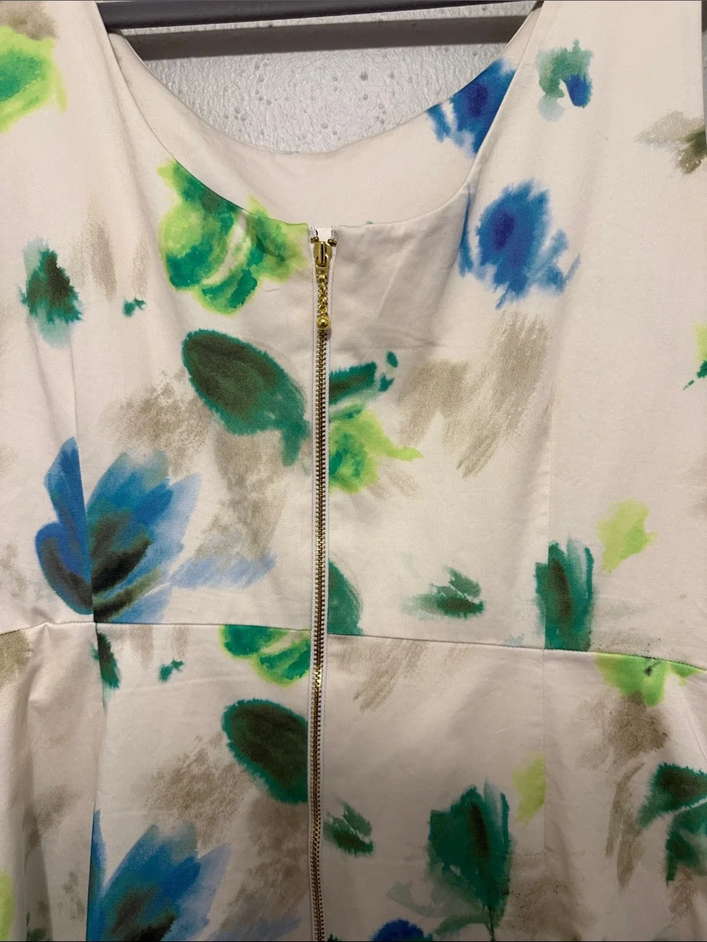 Kate Spade New York Jillian Watercolor Floral Dress With Bow Detail at Waist
